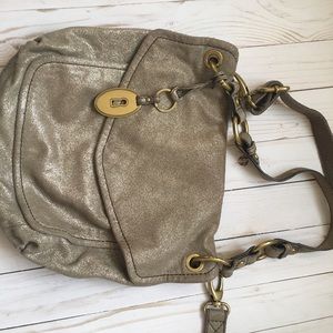 ☘️Fossil Long Live Vintage Gold Sparkly Purse